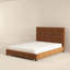 Lit plateforme en velours moderne Mid Century-758379489-763082549