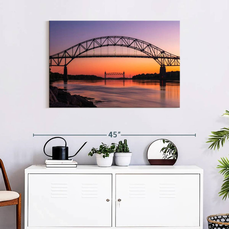 Bourne Bridge Sunset, 24" H x 36" W
