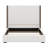 Tall Headboard Upholstered Bed With Vertical Striped And Wingback Design
