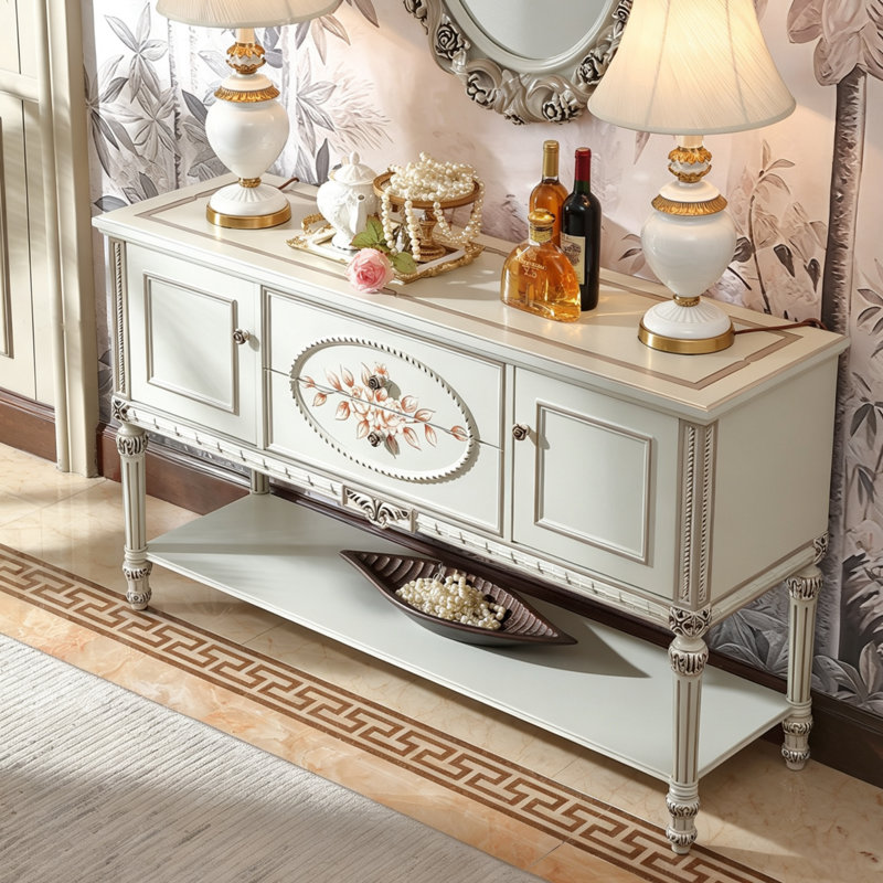 Creamy Style Solid Wood Sideboard
