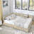 Queen Velvet Upholstered Bed Frame, Sofa Style, Backrest-798725416-798725422