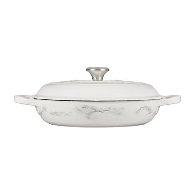 White Marble Signature Oval Dutch Oven 6.75 QT - Creative Kitchen