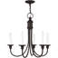 Lustre classique à 5 lumières de style bougie Duff