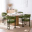 Fauteuil de salle à manger en velours capitonné - Chaises de cuisine d'une hauteur d'assise de 46 cm (ensemble de 4)-133258484-113257060