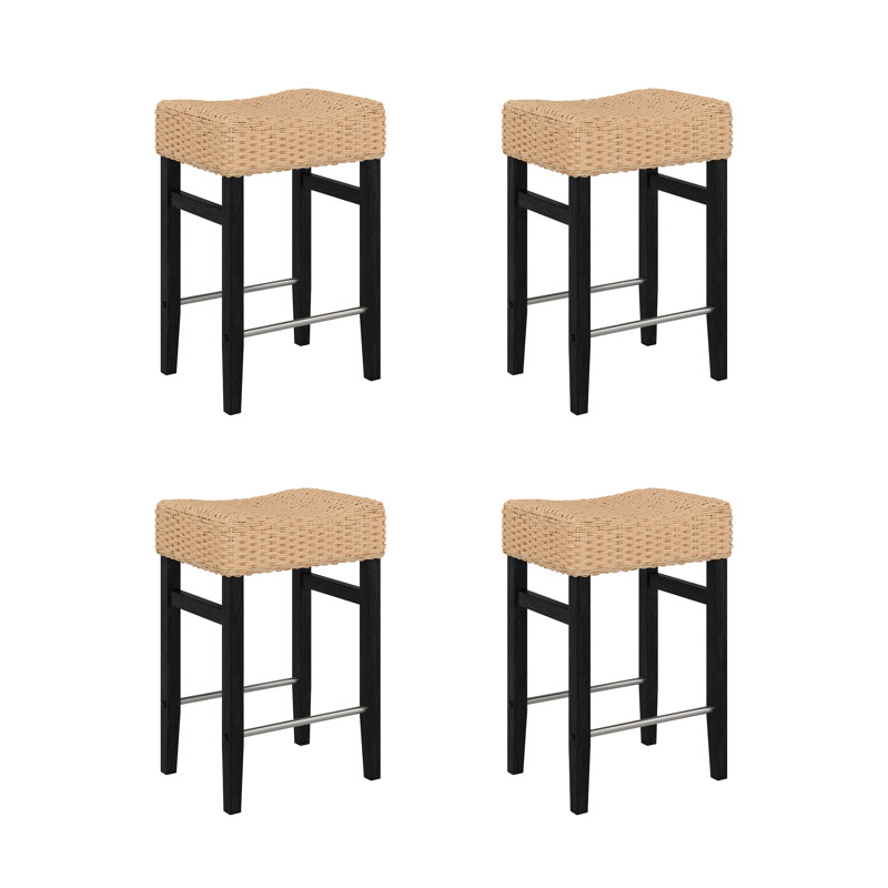 Tabouret de bar Harvey, Noir brossé, 4