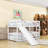 Wood Bunk Bed With Slide And Guardrails-668967441-668967438