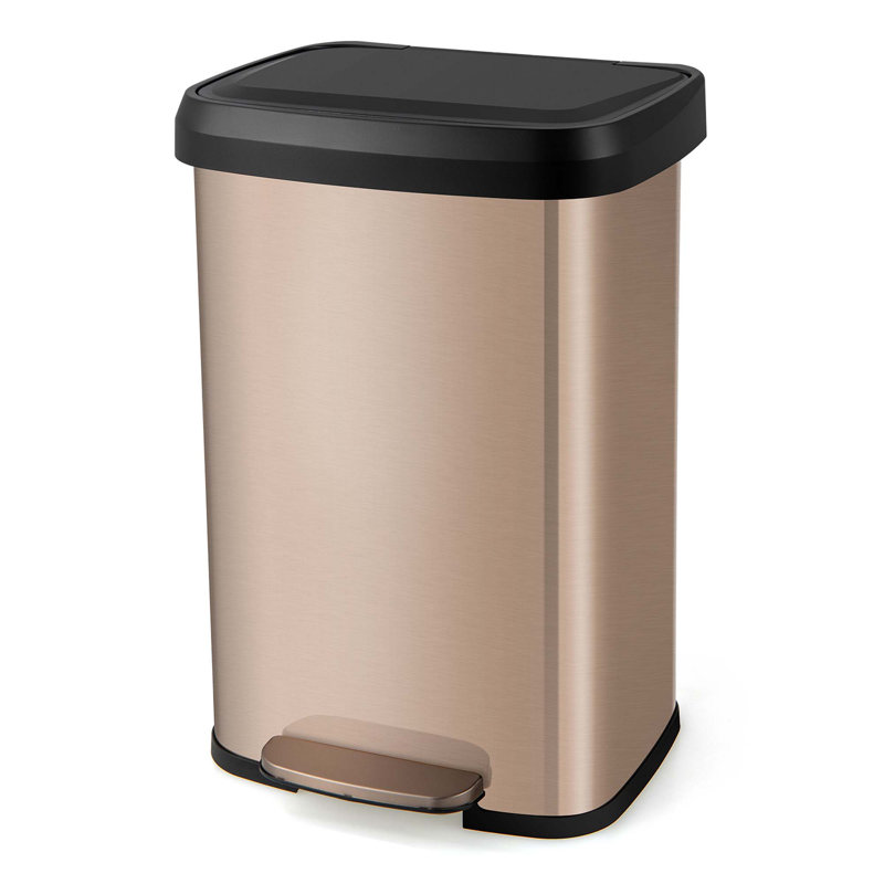Step On Kitchen Trash Can - 13.2 Gallons, Rose Gold