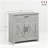 HOMCOM Farmhouse Style Side Cabinet Dining Room Cabinet, with Drawer and Adjustable Shelves Warehouse Door Coffee Bar Cabinet, Suitable for Living Room, Entrance Kitchen Cabinet, Stone Grey-1016784445