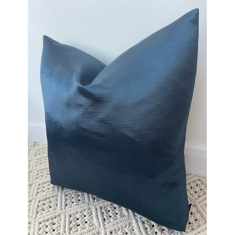 Abstract Square Cushion Cover, Navy 