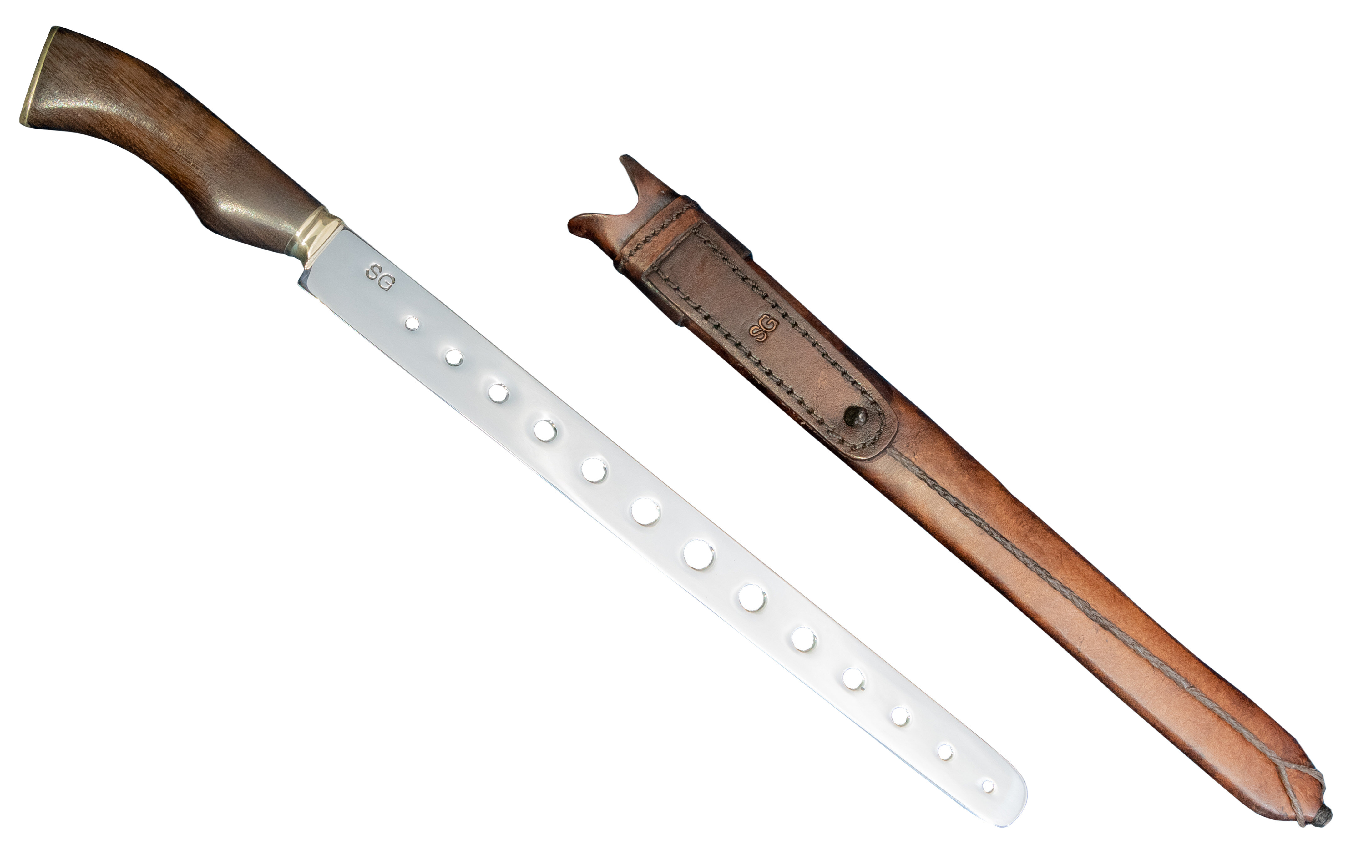 3inch fruit knife with leather sheath