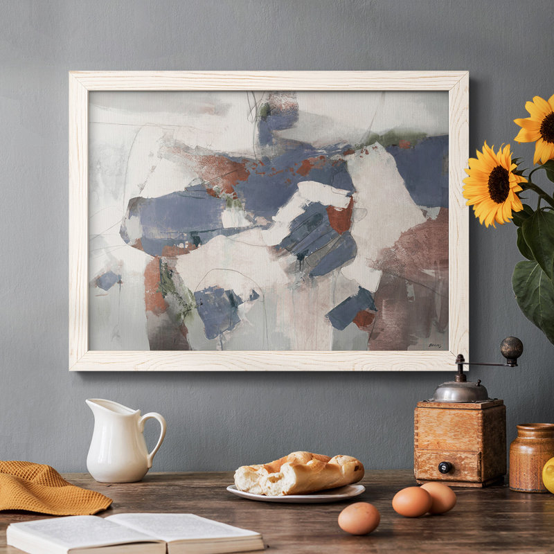«Blue Abstract», reproduction sur toile flottante, Blanc, H 22 po x l 32 po x P 1,5 po