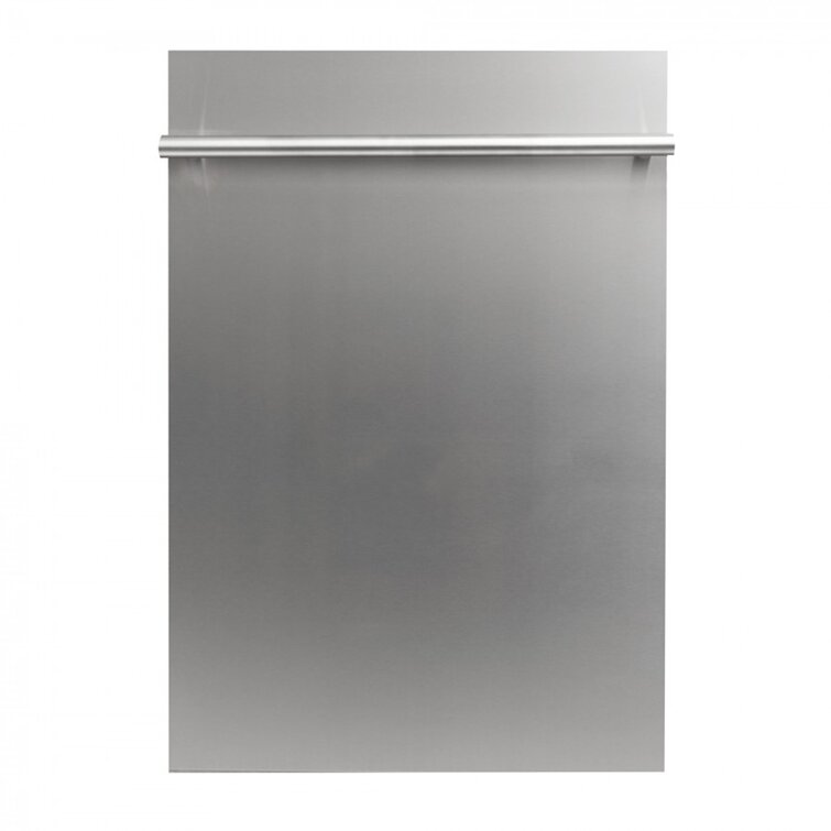 ZLINE 18 in. Compact Top Control Built-In Dishwasher with Stainless Steel Tub and Modern Style Handle