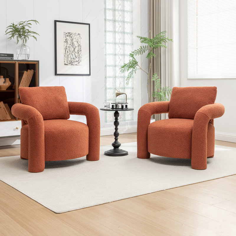 Iryanna Upholstered Accent Chair, Orange