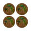 Family Pheasants Vegan Leather Round Pebble Placemat-4132002