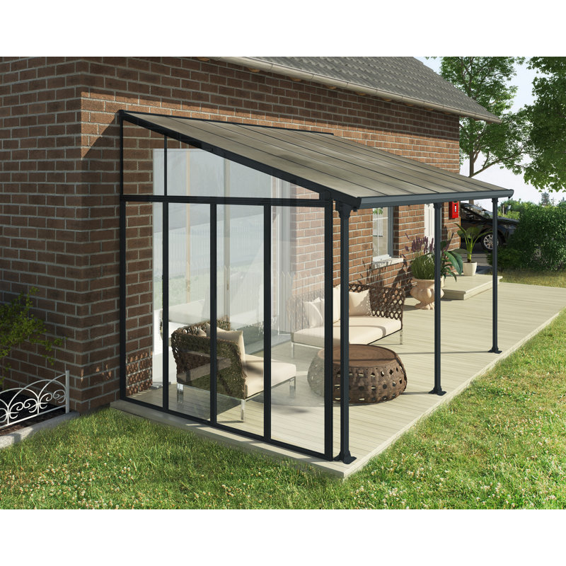 Palram - Canopia Feria 10' Olympia 10' and Sierra 10' Gray/Clear Sidewall