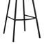 Tabouret 30 "en similicuir et métal noir