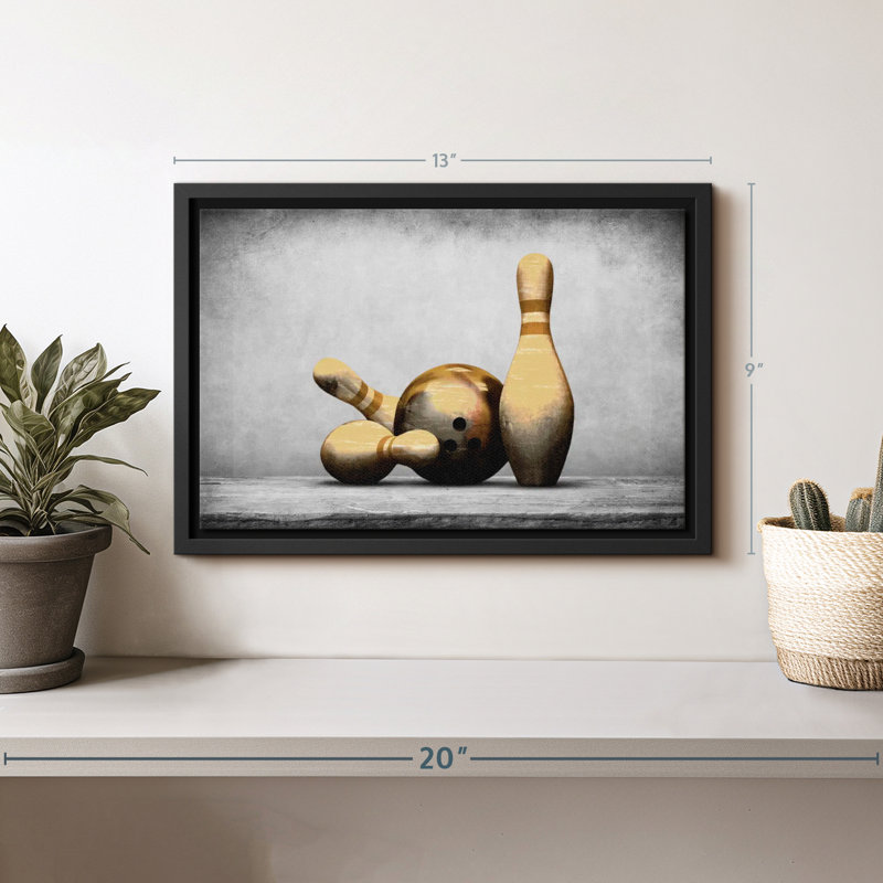 Impression sur toile texturée Bowling, H 9 po x l 13 po
