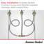 American Standard Corsham Robinet pour salle de bain à poignée double en nickel brossé