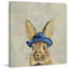 Blue Hat Rabbit - Wrapped Canvas Painting-34963512