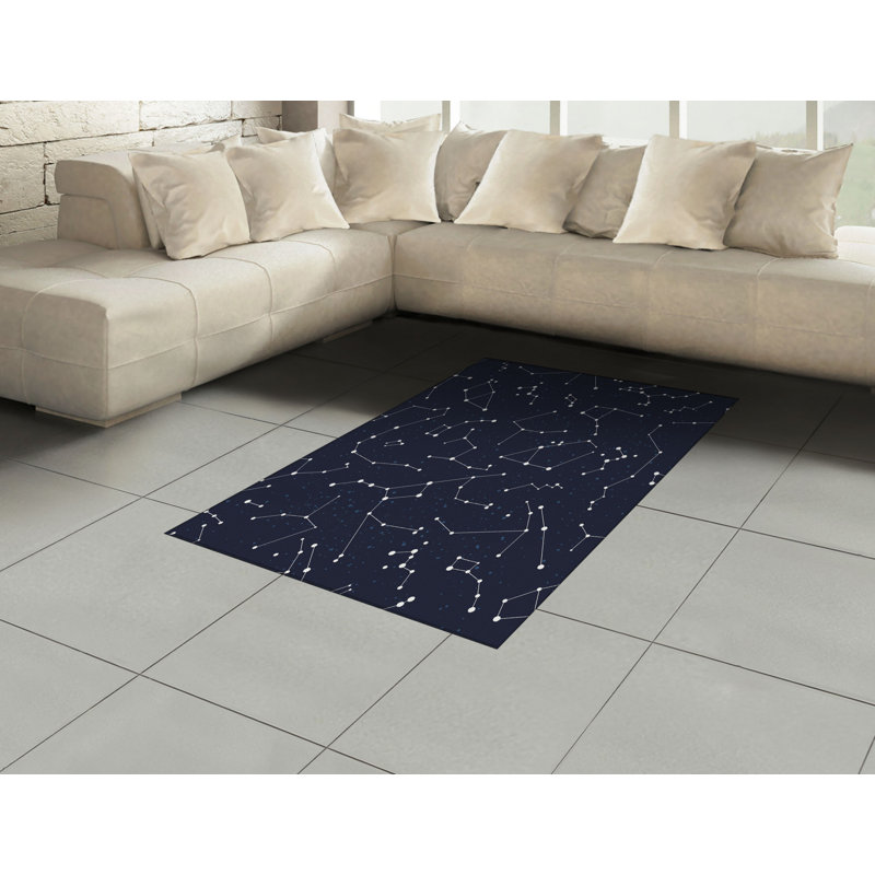 Constellation High Density Long Fiber Poly Threads Decorative Area Rug Carpet, Rectangle 4' x 5'8"
