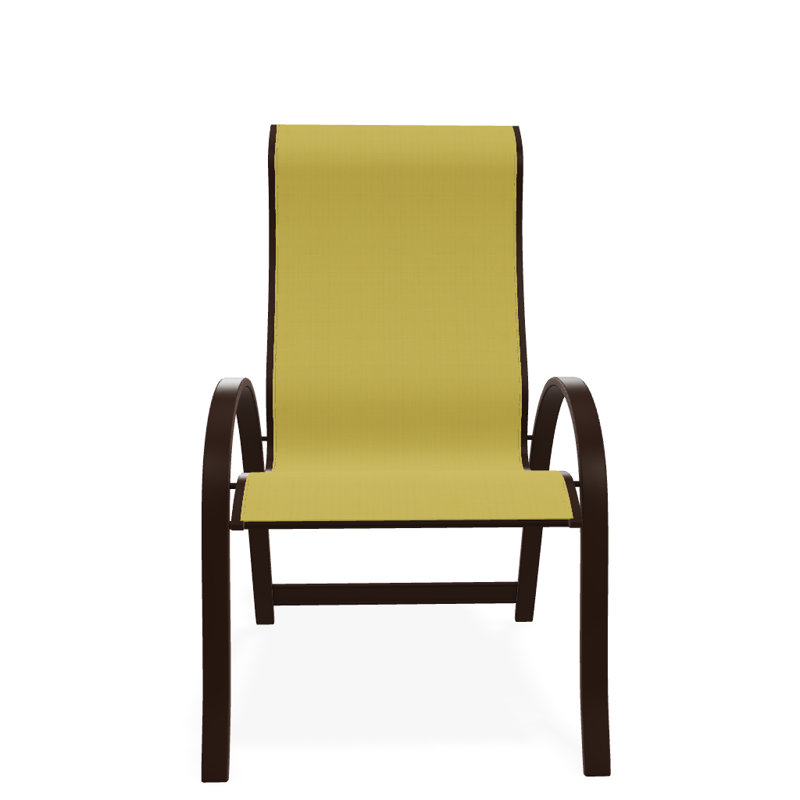 Chaise de patio empilable Hirotaka Supreme, Jaune 43D, Kona texturé