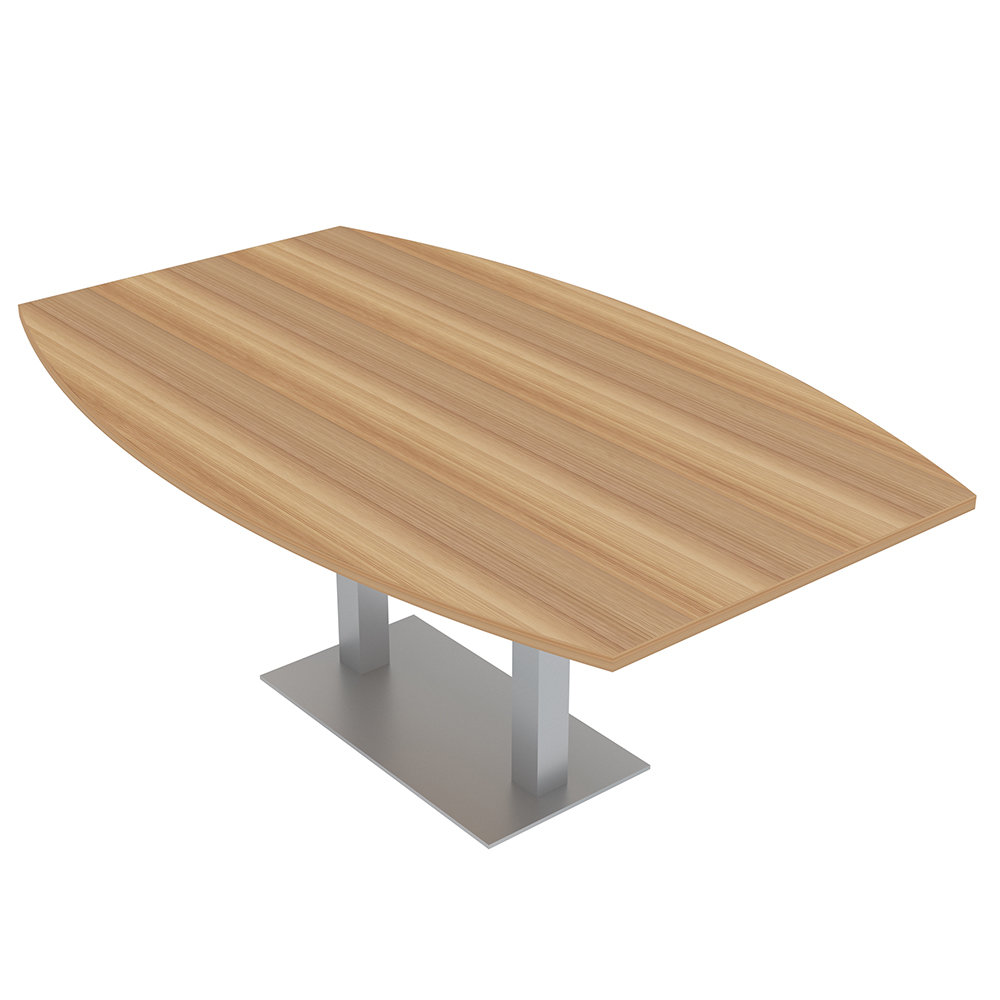 Skutchi Designs, Inc. 6' Boat Shaped Conference Table with Metal Base ...