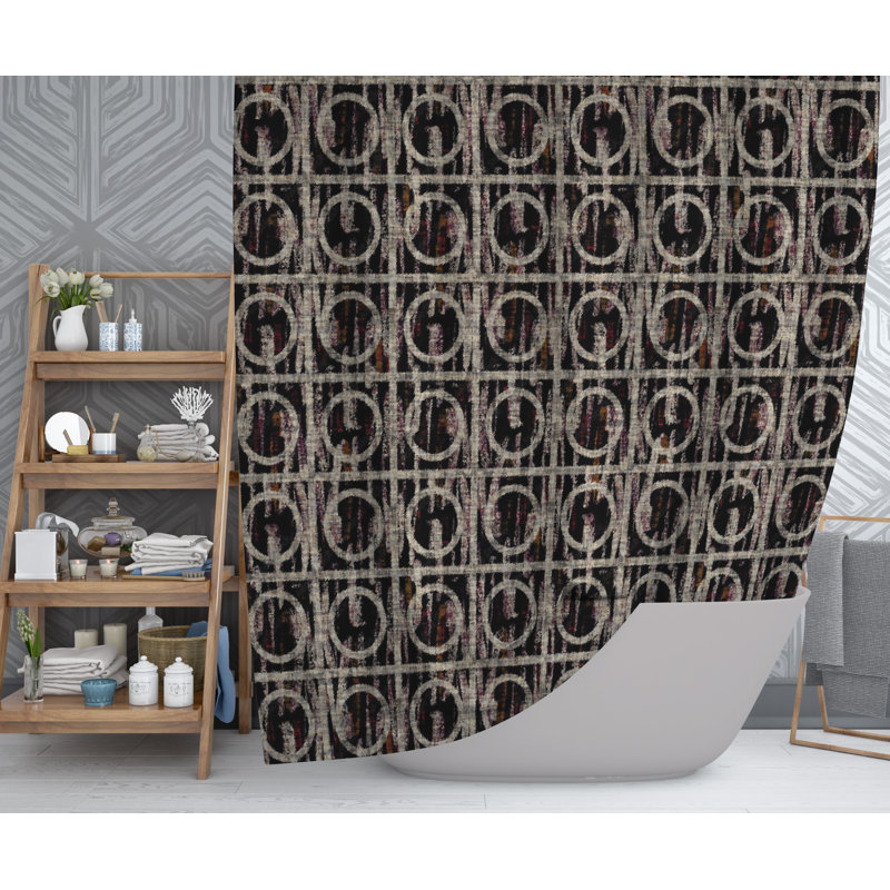Polka Dots Shower Curtain, 70" H x 71" W