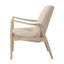 Chaise d'appoint Bennati 32 po en bois brun clair, similicuir et bois
