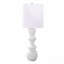 Lighting, H 26 po, céramique crème, abat-jour ivoire / crème, contemporain-945496735