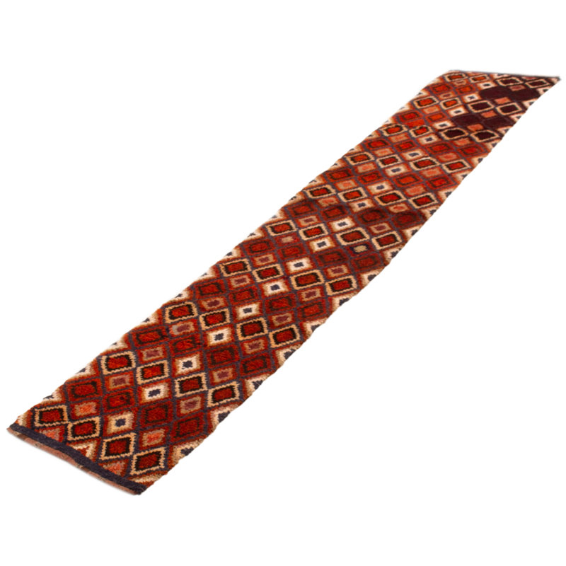 Tapis afghan Shiravan rouge 2 pi 4 po x 13 pi 0 po