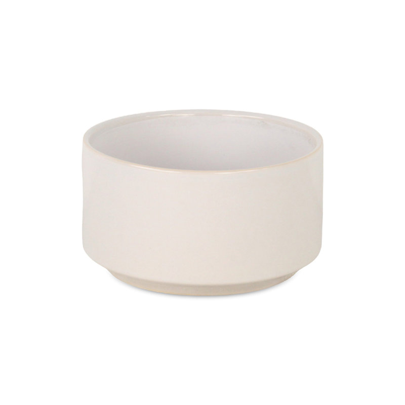 Pot large en céramique Kingsbridge, H 4,25 po x l 7,5 po x P 7,5 po, Blanc