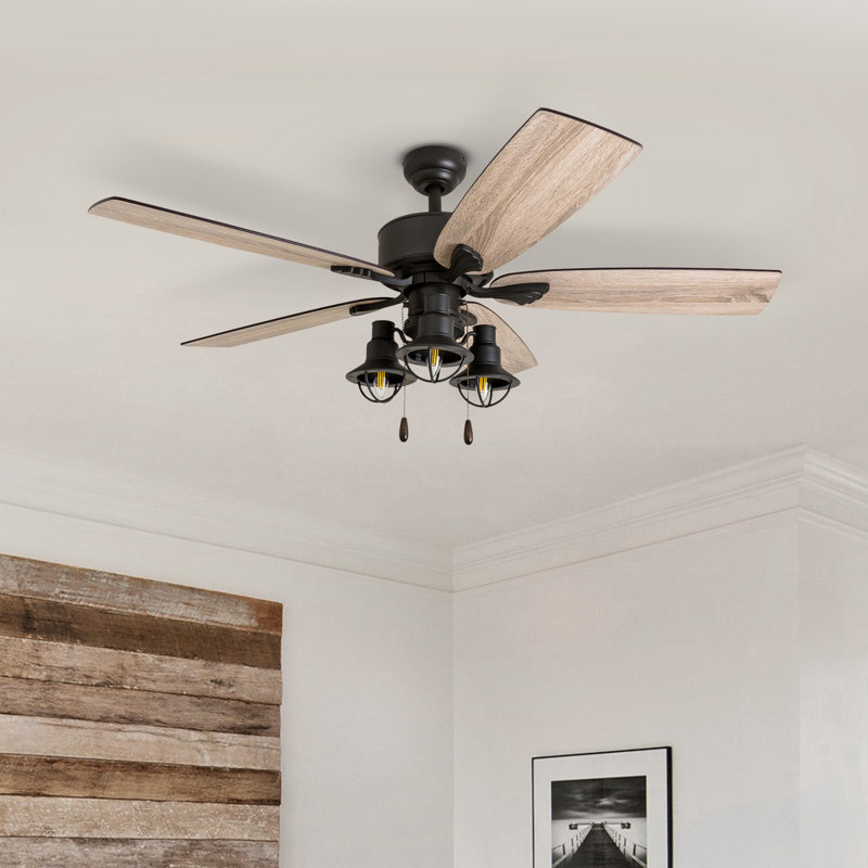 Ventilateur de plafond 52 po avec ensemble d'éclairage Jacksonville, Télécommande