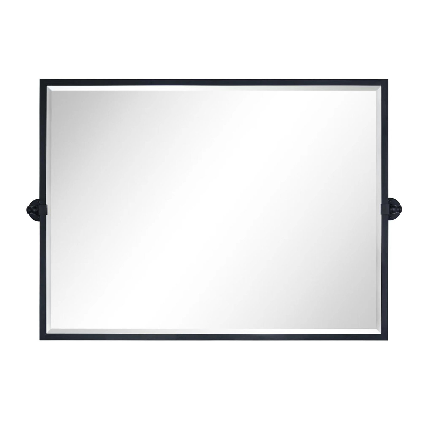 Pivot Accent Mirror, Mattle Black, 30" x 40"
