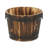 Mariva Dark Brown Wood Decor Bucket | Metal Accents & Handles |-438286773