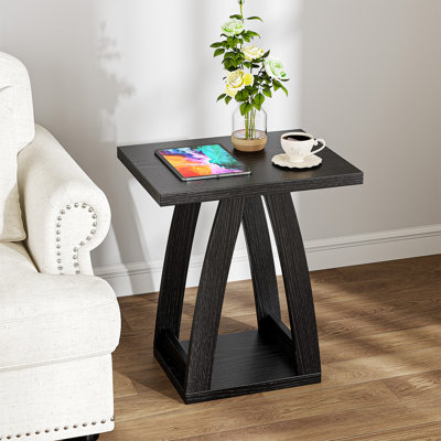 Table de bout 19,69 po, petite table d'appoint pour salon, chambre à coucher, table de chevet (ensemble de 2)
