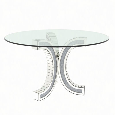 Table de salle à manger Table de salle à manger en verre trempé