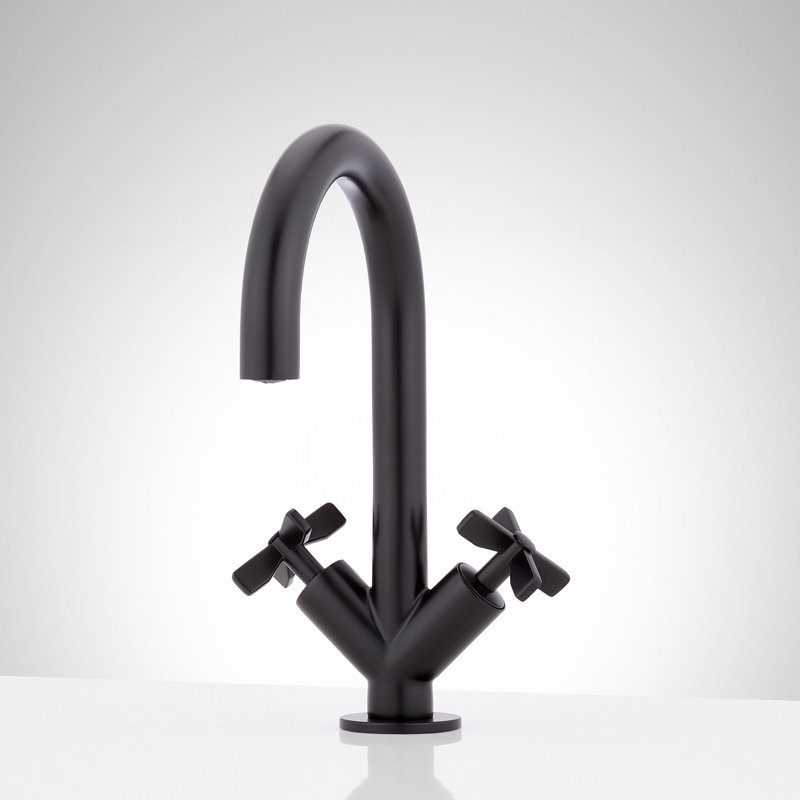 Vassor 1.2 GPM Single Hole Bathroom Faucet, Matte Black