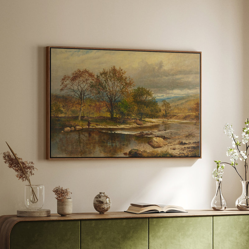 «Vintage Landscape», impression sur toile flottante, Noyer, H 17 po x l 25 po