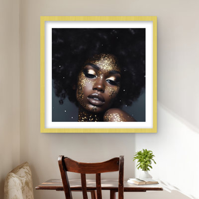 Look of Desire - Woman Hyperrealist, reproduction encadrée