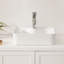 Lavabo de salle de bain rectangulaire en céramique blanche 19 "X15"
