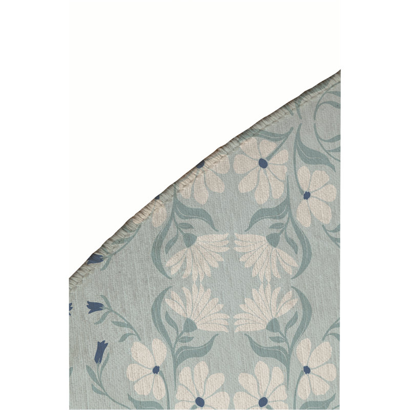 Groovy Flowers Area Rug, Round 5'