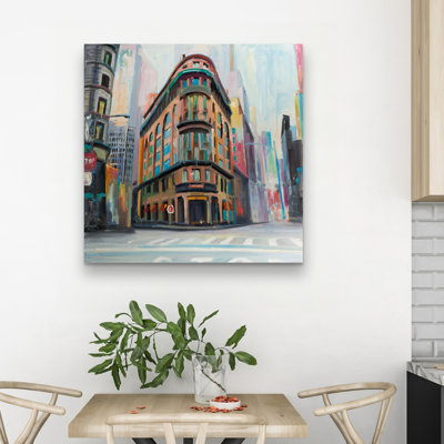 Building architecture in new-york - 32"x32" art on canvas