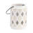 Decorative Ceramic and Stoneware Lantern with Cut-Out Diamond Design - Sleek Modern Hurricane Accent Crafted from Durable Materials for Stylish Ambient Display in Any Setting-86755603-86755606