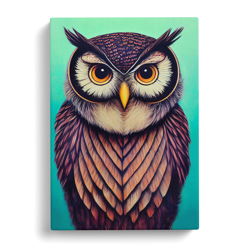 The Expressive Owl - Wrapped Canvas, 60cm H x 40cm W x 3cm D