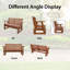 Fauteuil oscillant d'extérieur 2 places, brun cèdre-123040649