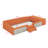Velvet Upholstered Daybed With Stairs & Gas Lift Storage Ottoman, Contrast Color, Padded Guardrails-407922158-407922065