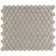 Hudson 1" Hex Atlantis 11-7/8" x 13-1/4" Porcelain Mosaic Floor and Wall Tile