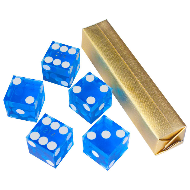 Jeu de dés 19mm Pro Vegas Style, Bleu