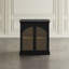 Armoire d'appoint de style transitionnel arqué 33 po avec portes en verre Sherree-106492249