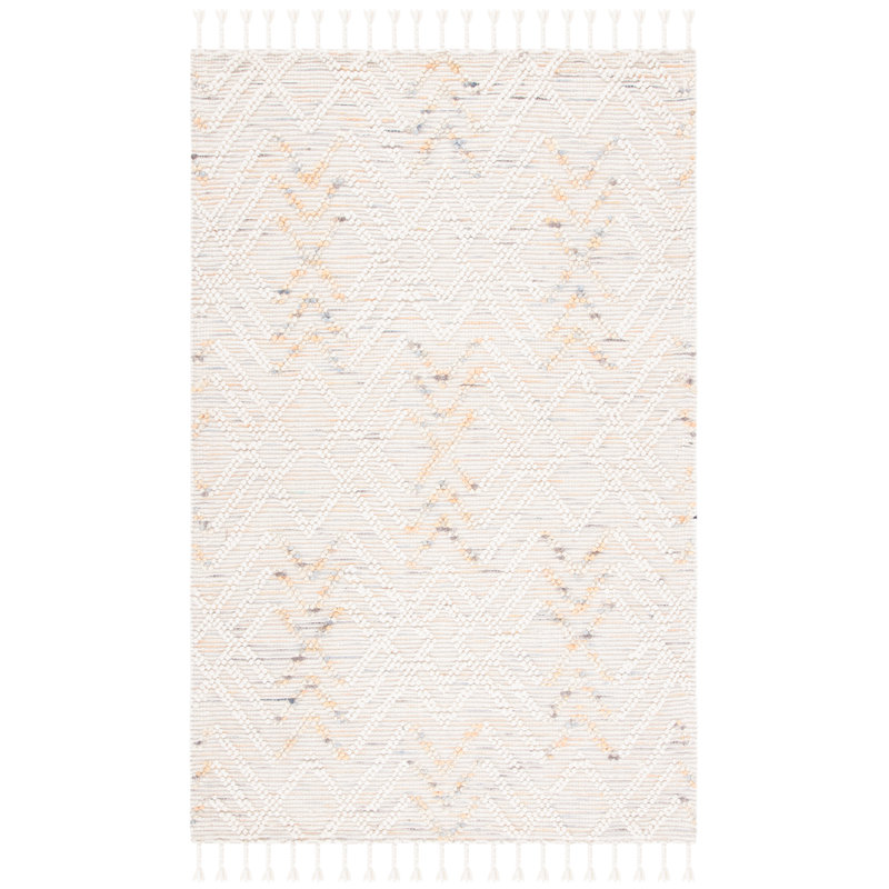 Tapis géométrique tissé à la main Fleeton, Rectangle 3 pi x 5 pi